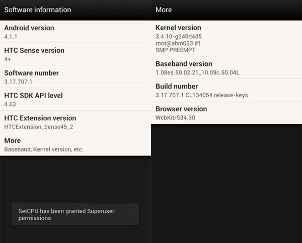 Android 4.1.1 Jelly Bean Official Firmware on HTC One XL