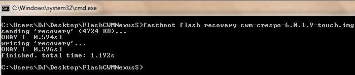 adb fastboot flash recovery