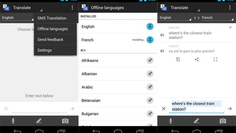 Offline Translation