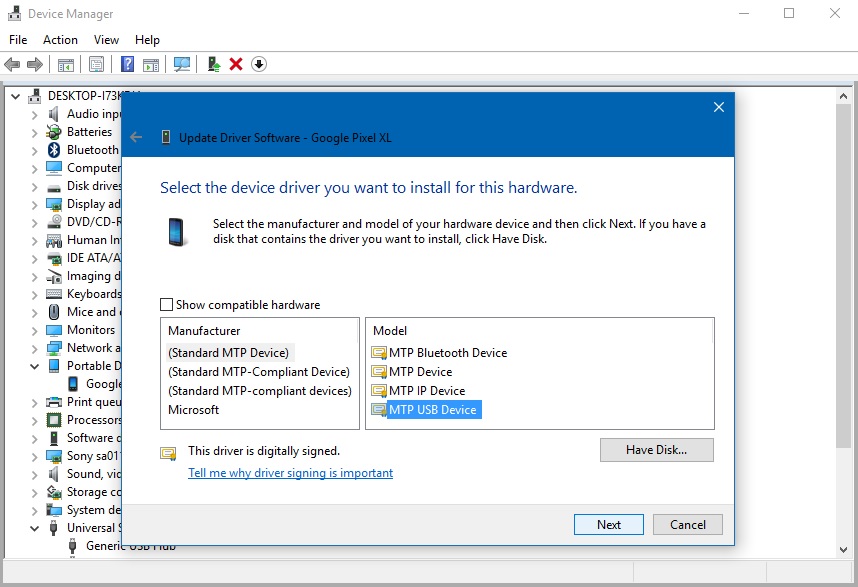 How to MTP Installation on Windows 10 DroidViews