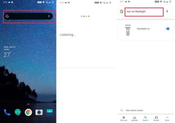 How to Turn on Smartphone Flashlight using Google Assistant app