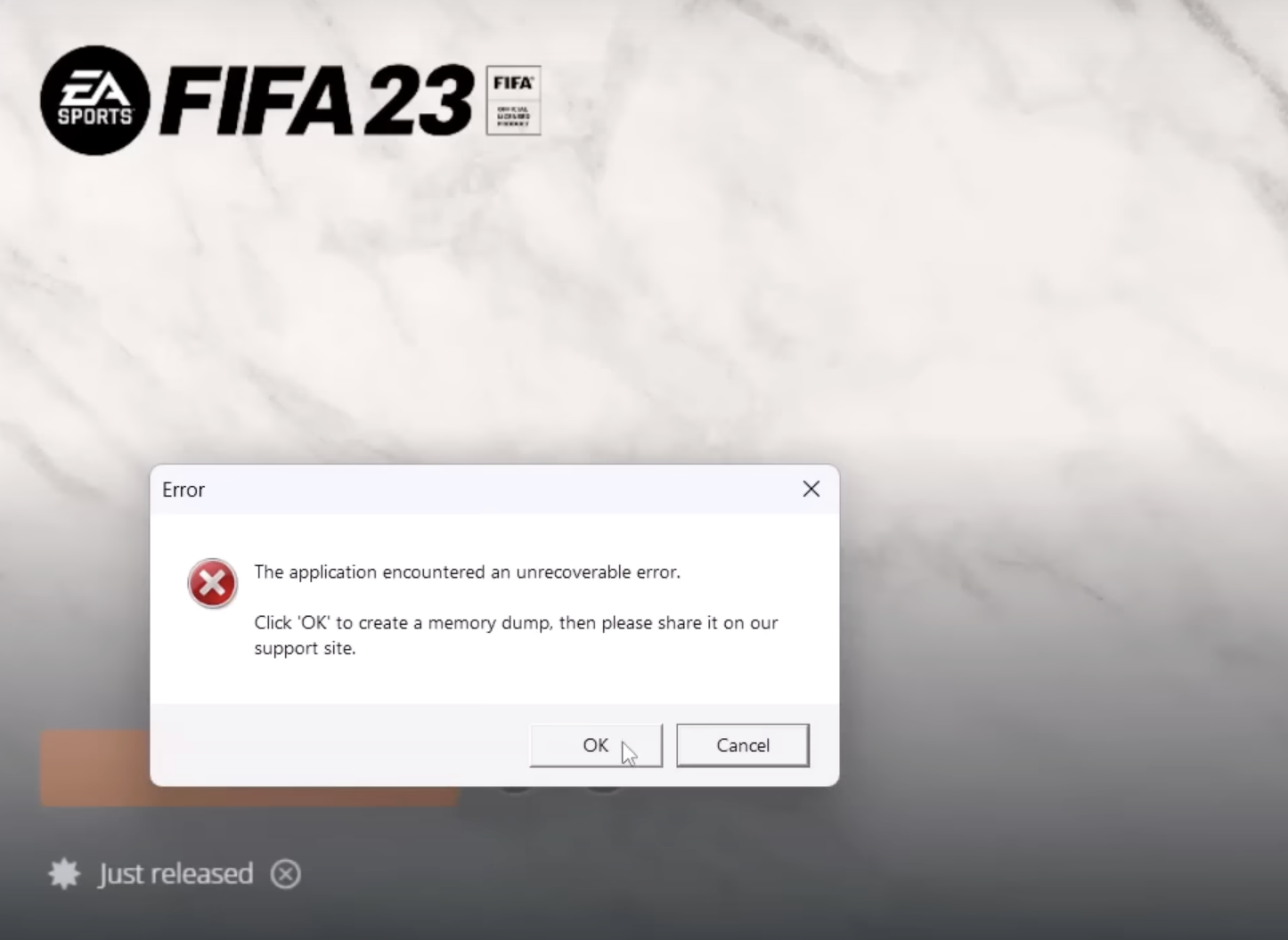 Fix FIFA 23 Application Encountered an Unrecoverable Error PC
