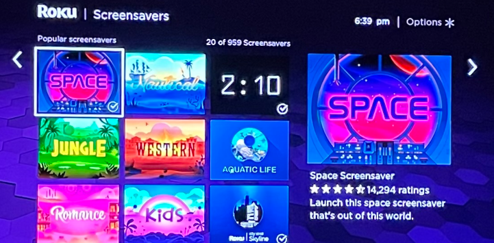 Roku Screensavers